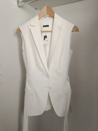 Chaleco Pilar Prieto Blanco