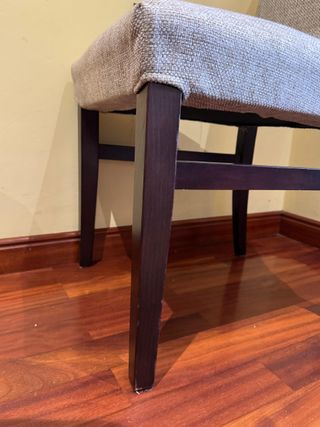 Sillas de comedor tela y madera (6 sillas)