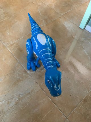 Dinosaurio azul de juguete