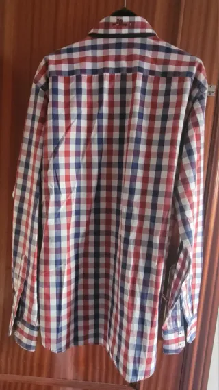 Camisa Palacis Cuadros Bordada Talla XL