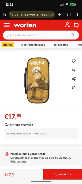 Funda Nintendo Switch Naruto