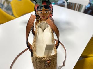 Bolso Rafia Misako Beige y Marrón