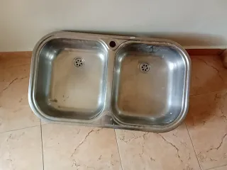 Lavabo doble cocina metal