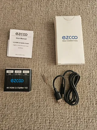 Divisor HDMI EZCOO 1x2 4K HDR HDCP 2.2