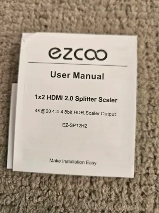 Divisor HDMI EZCOO 1x2 4K HDR HDCP 2.2