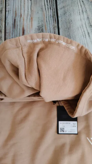 Camisola com Capuz Bege