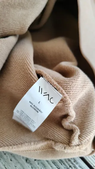 Camisola com Capuz Bege