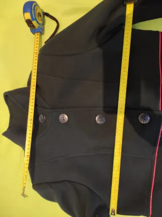 Abrigo paño negro talla M