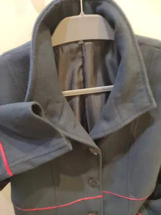 Abrigo paño negro talla M