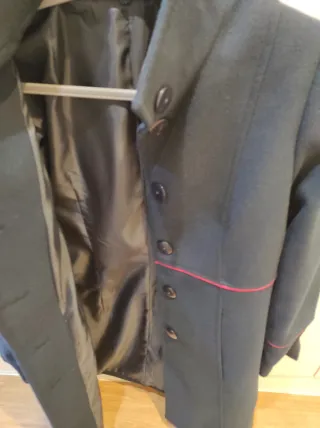 Abrigo paño negro talla M