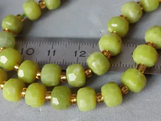 Cuentas de Jade Serpentina Auténtico Sin Broche