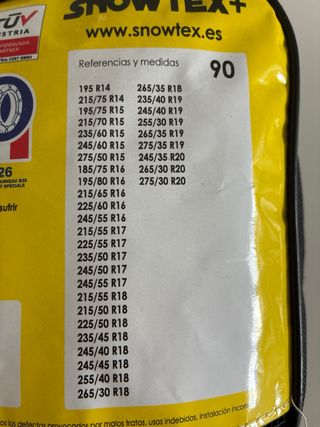 Cadenas textiles nieve SNOWTEX+ T90