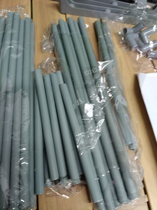 SONGMICS Zapatero de 3 Niveles, Zapatero de Metal, Organizador de Zapatos, para 12-15 Pares de Zapatos, Apilable, Pasillo, 30 x 92 x 55 cm, Gris LSA303G01