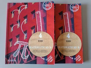 Libros Matemáticas B - 4 ESO - Anaya