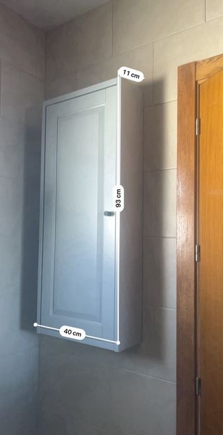 Mobile da bagno lucido bianco, grigio e marrone