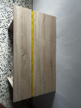 Mesa escritorio madera estudio cajón y hueco