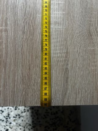 Mesa escritorio madera estudio cajón y hueco