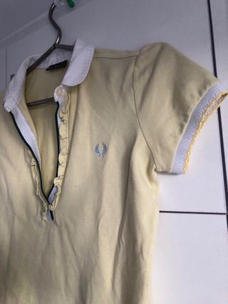 Polo Fred Perry Mujer Amarillo Pastel