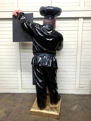 Figura Chef con Pizarra. Vintage. Restaurante