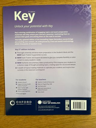 3 Libros Key to Bachillerato 2. Student's Book.