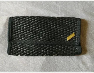 Borsa Enne Liner vintage midollino nera