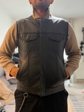 Chaleco Piel Sons of Anarchy Negro