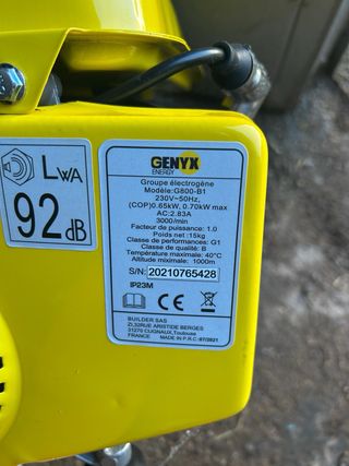 Generador Eléctrico Gasolina 2T GENYX