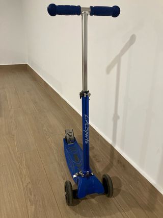 Patinete infantil 3 ruedas azul plegable