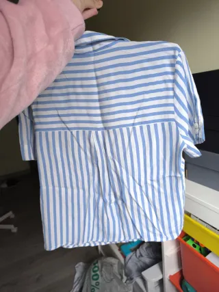 Camisa blusa Rayas Azul y Blanco