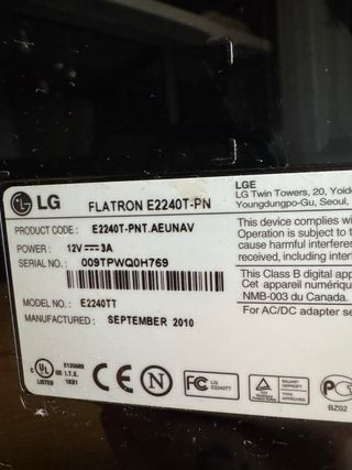 Monitor LG 22 pollici