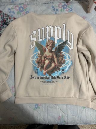 Sudadera Supply & Demand Talla M Beige