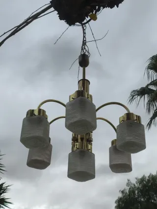 Lámpara vintage Gaetano Sciolari 7 tulipas