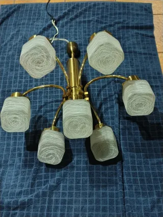 Lámpara vintage Gaetano Sciolari 7 tulipas