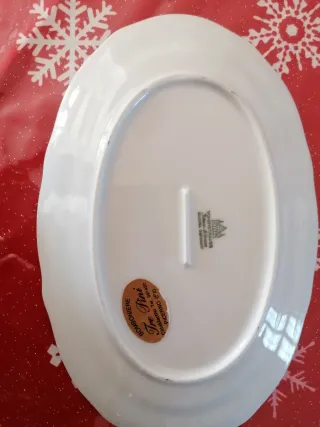 Piatto piattino in porcellana Bavaria oro e bianco