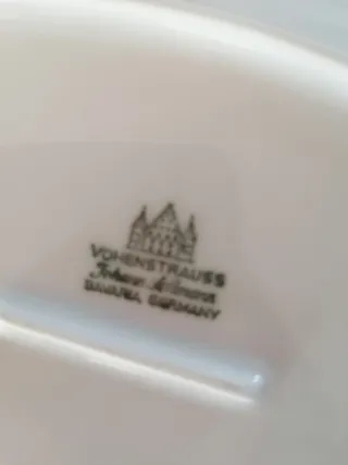 Piatto piattino in porcellana Bavaria oro e bianco