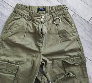 Pantaloni Cargo Verde Oliva