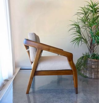 Sillón Moycor Madera Mindi Beige