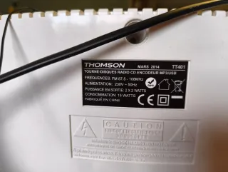 Tocadiscos Thomson TT401 Combi CD