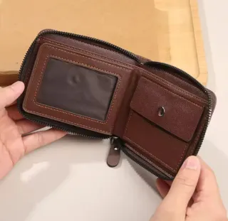Cartera de piel Dizorris para hombre