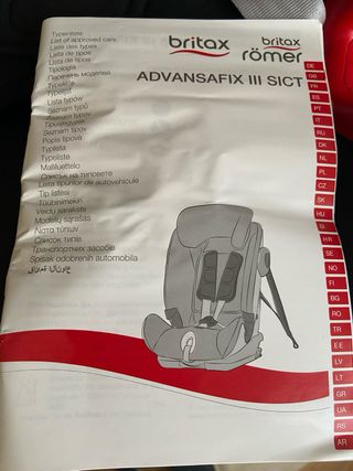 Silla coche Romer Advansafix III Sict Grupos 1-2-3