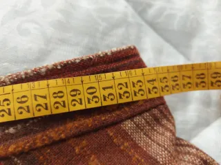 Falda midi acampanada rayas marrones