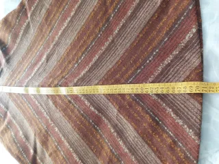 Falda midi acampanada rayas marrones