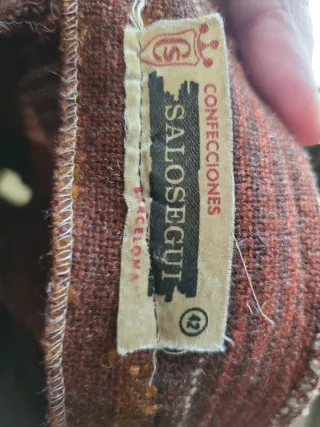 Falda midi acampanada rayas marrones