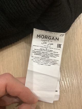 Jersey Morgan canalé con detalles plateados