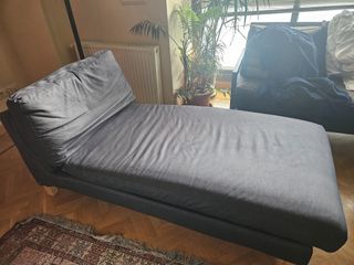 Chaise longue negra Ikea Karlstad Canape sofa