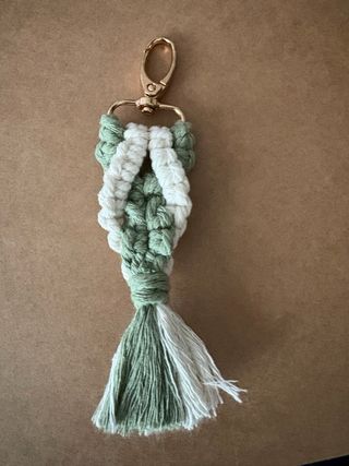 Portachiavi macramè multicolore
