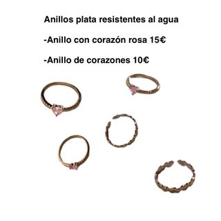 Anillos plata resistentes al agua