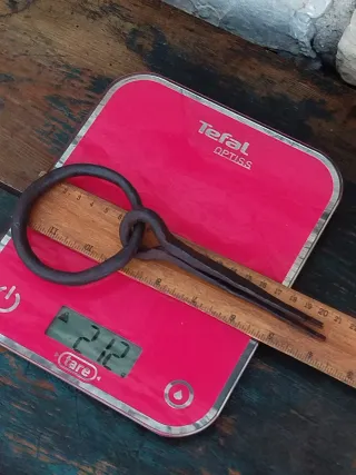 Argolla antigua de forja. Tirador