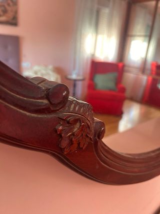 Espejo Ovalado Madera Oscura