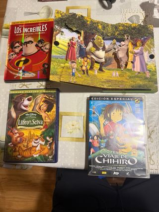 Pack 4 Películas DVD Disney/Pixar/Ghibli